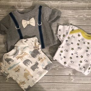 0-3 months baby boy onsie lot